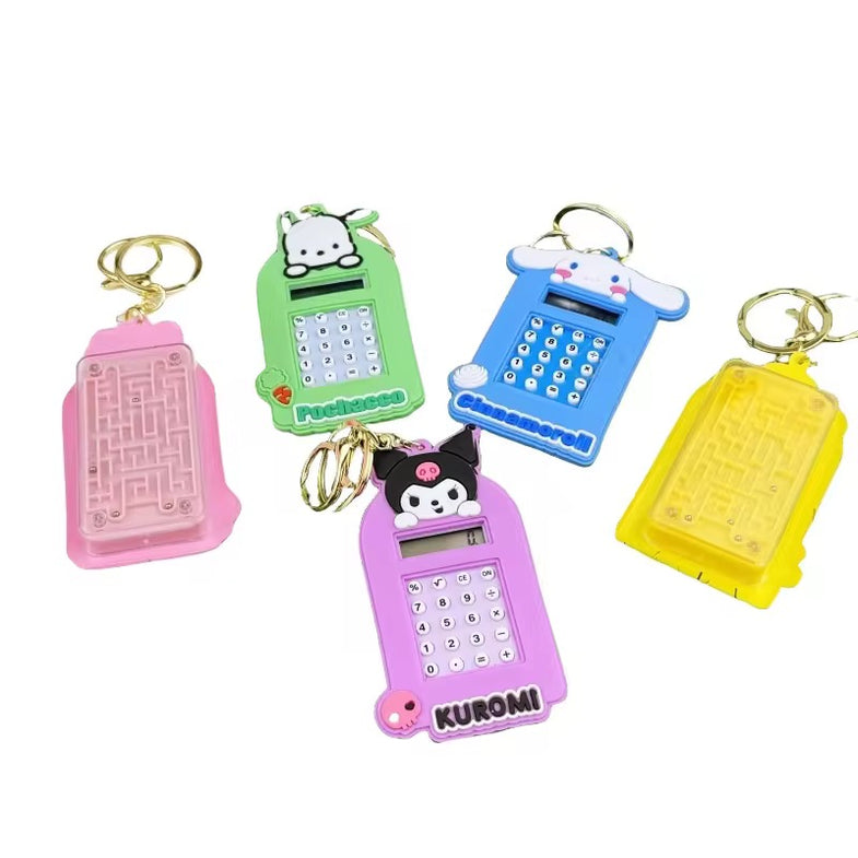 Cute Calculator Keychain | Trendy Stationery | Mini Portable | Fun Problem Solving (Random Design)