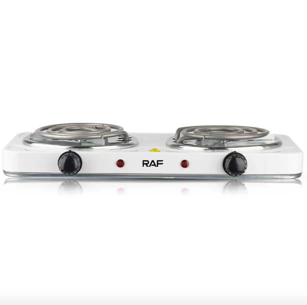 RAF Electric Stove �Dual Coil Burner, Fast Heating & Easy-to-Clean Portable Cooktop