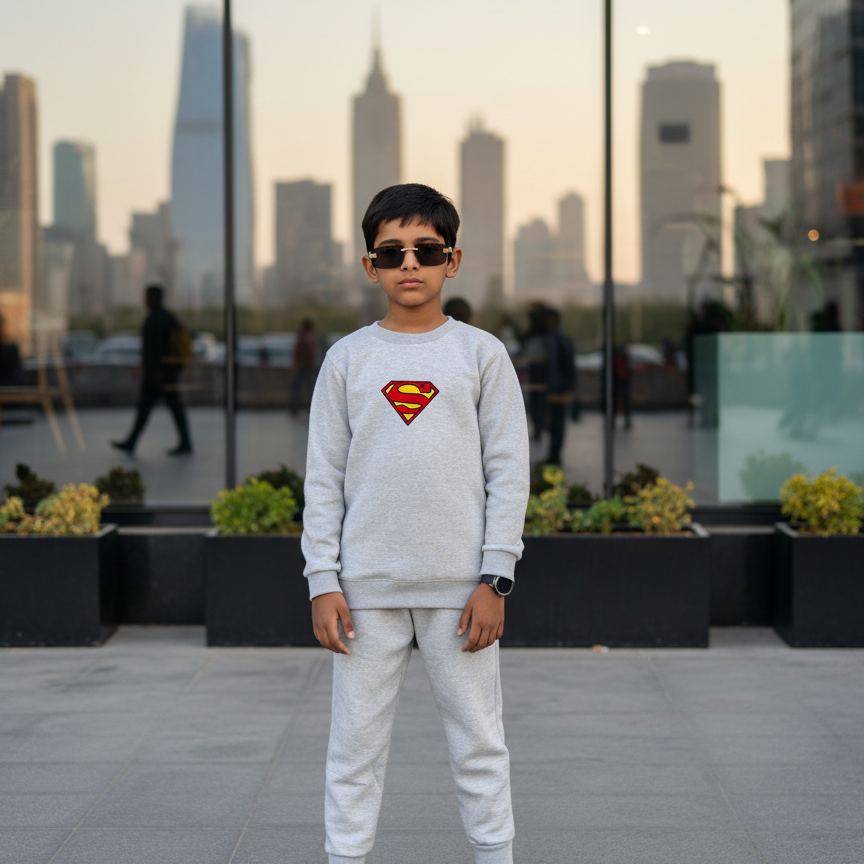 Cool Kids Tracksuit | Winter Casual Sweatshirt & Trouser Set for Boys & Girls �Warm, Comfy & Stylish Winter Outfit small