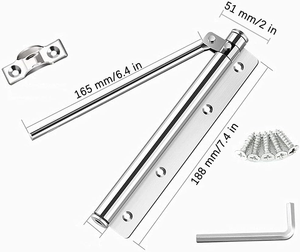 Automatic Door Closer Heavy Duty Self Closing Device for Home Office and Commercial Use Smooth and Controlled Door Closing