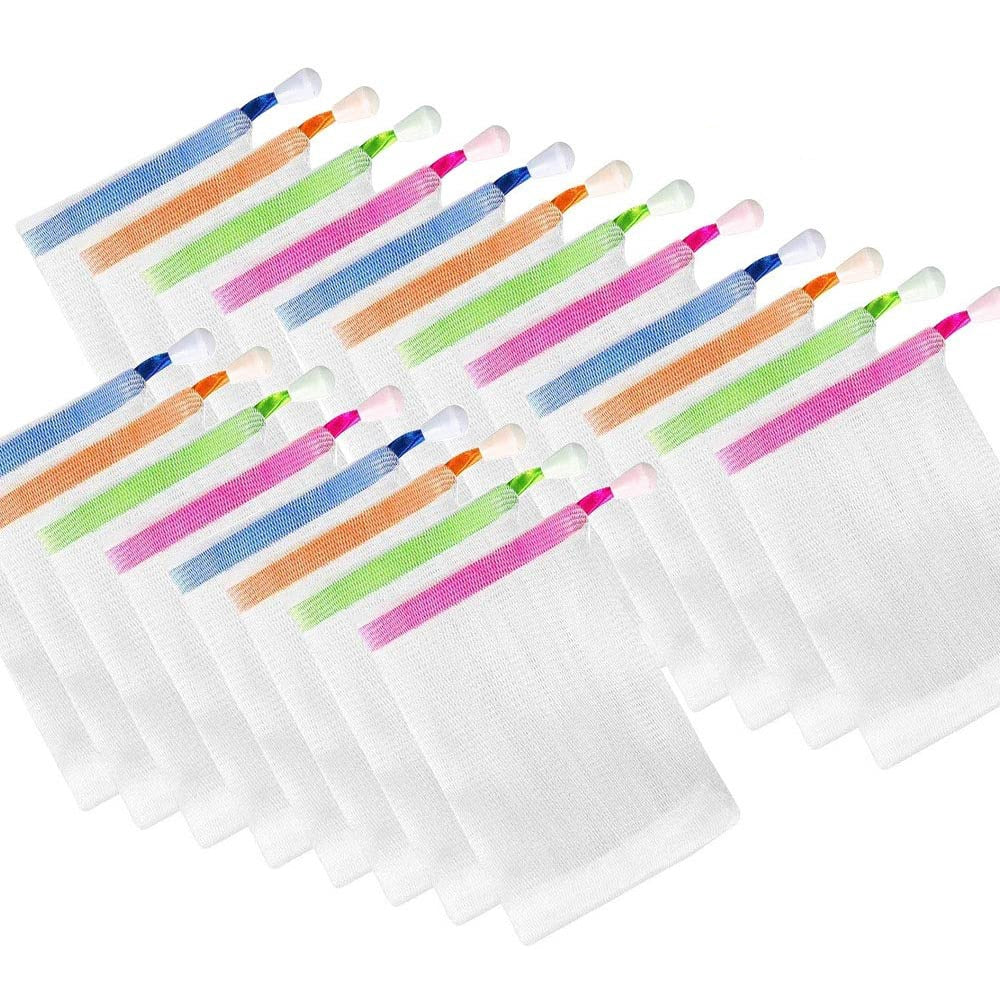 Soap Drain Net Pouch For Easy Lather, Quick Drying And Long-Lasting Soap Use | Reusable Mesh Soap Saver Bag For Bathroom (Random Color)