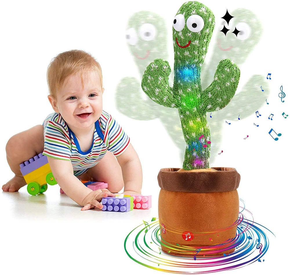 Dancing Cactus Toy for Kids �Talking & Singing Plush Cactus | Interactive Mimic Toy | Battery Operated Fun Toy for Toddlers (Without Box)