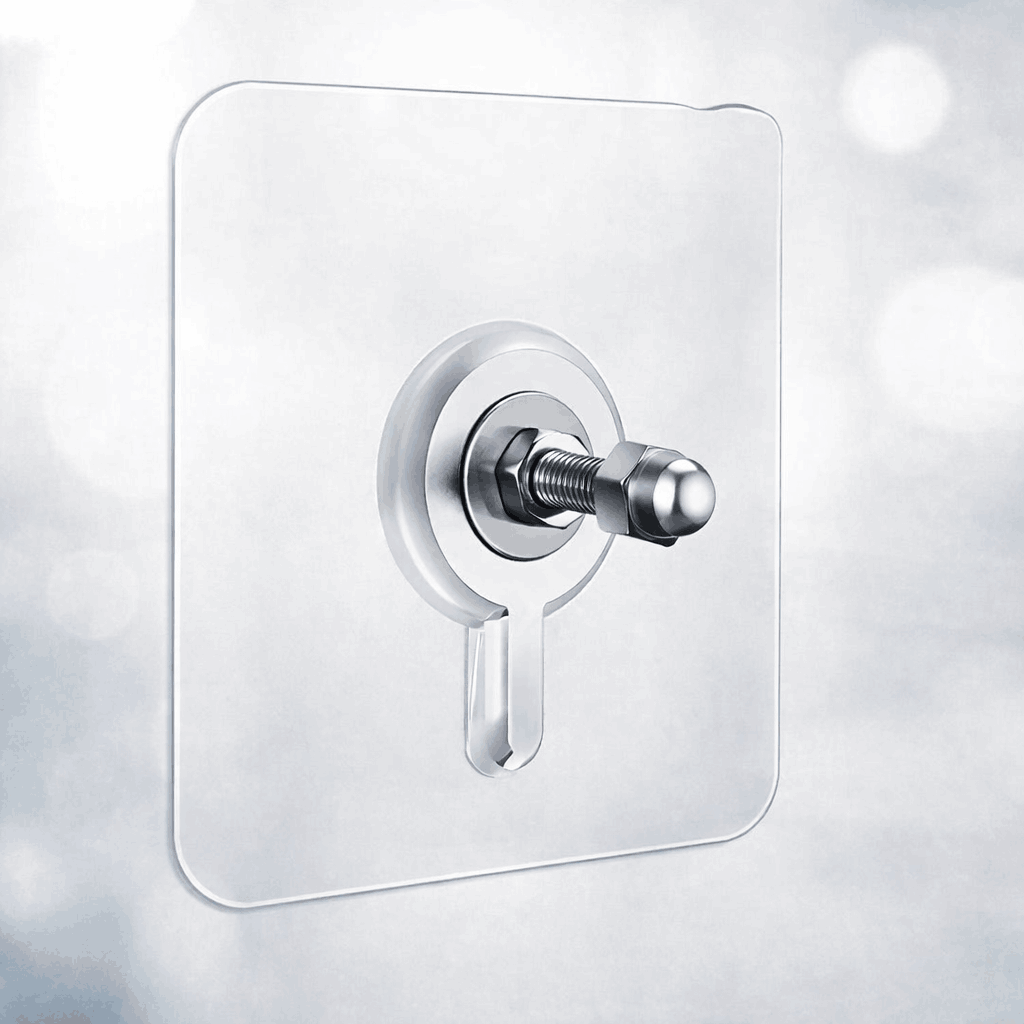 Pack of 10 Heavy-Duty Self-Adhesive Transparent Wall Hooks �Waterproof No-Drilling Screw & Nail Traceless Wall Organizers