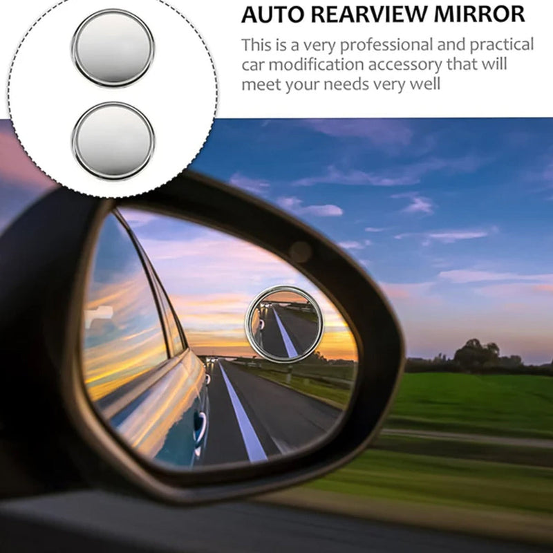 Budget-Friendly Car Blind-Spot Side Mirror Silver Frame