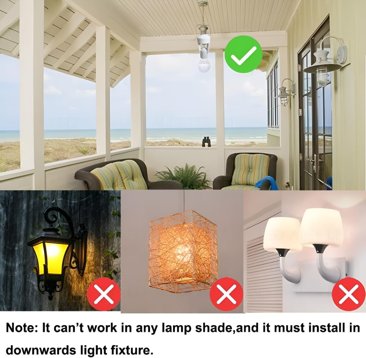 Infrared Motion Sensor Lamp Holder �360? Smart Light Socket with Automatic On/Off Detection