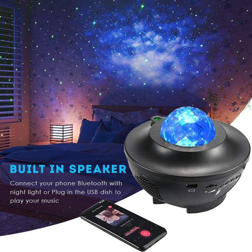 Colorful Starry Sky Galaxy Projector Nightlight Child Bluetooth USB Music Player Star Night Light Romantic Projection Lamp Gifts(with remote )