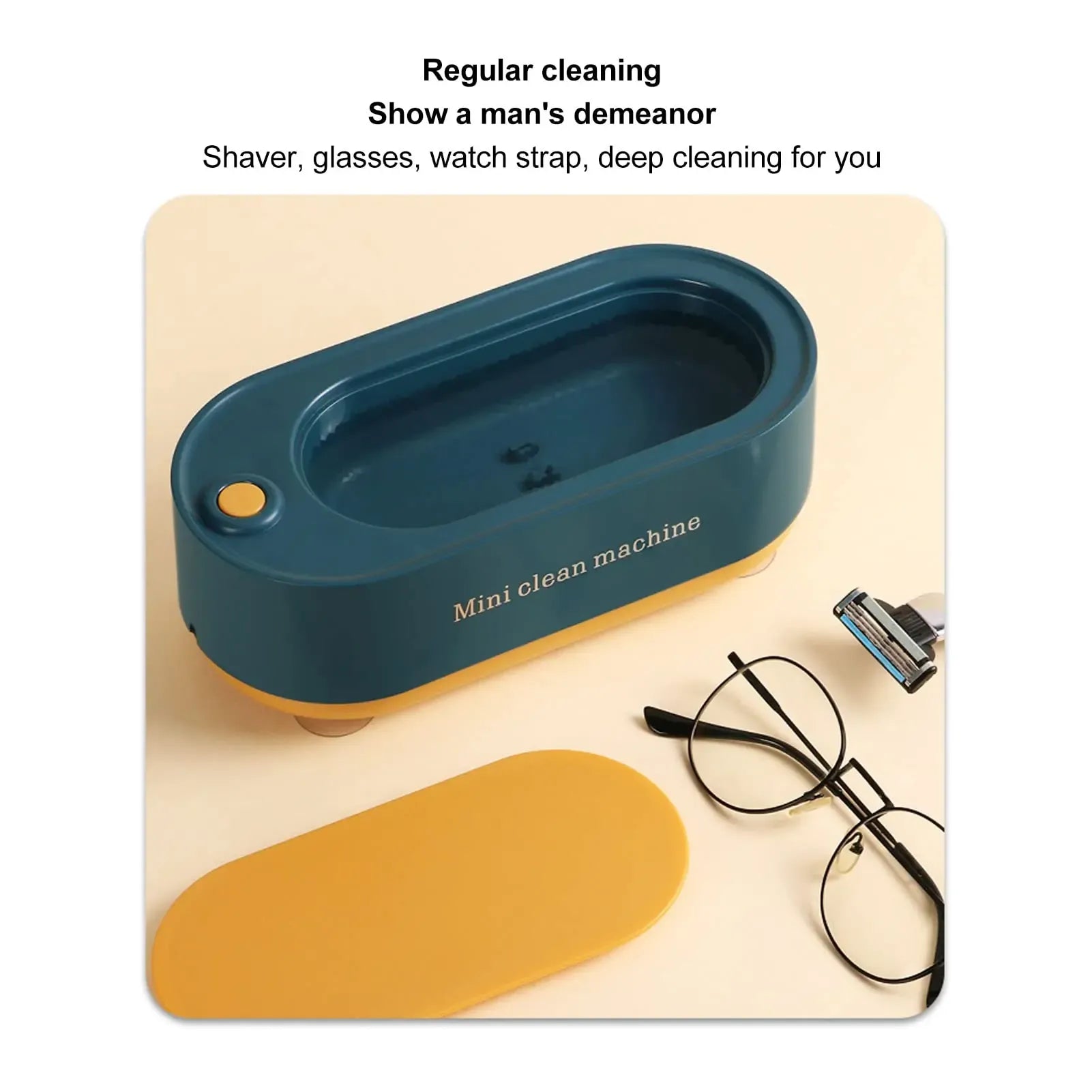 High-Frequency Vibration Ultrasonic Cleaner Machine �Portable Cleaning Device For Jewelry, Glasses, And Watches (Random Color)