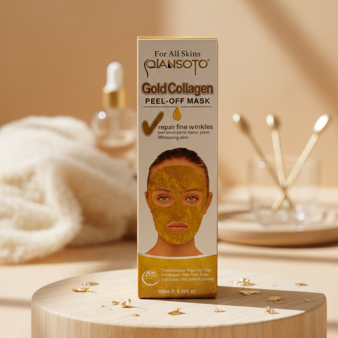 Qiansoto Gold Collagen Peel-Off Facial Mask �Anti-Aging & Skin Brightening Treatment (100ml)