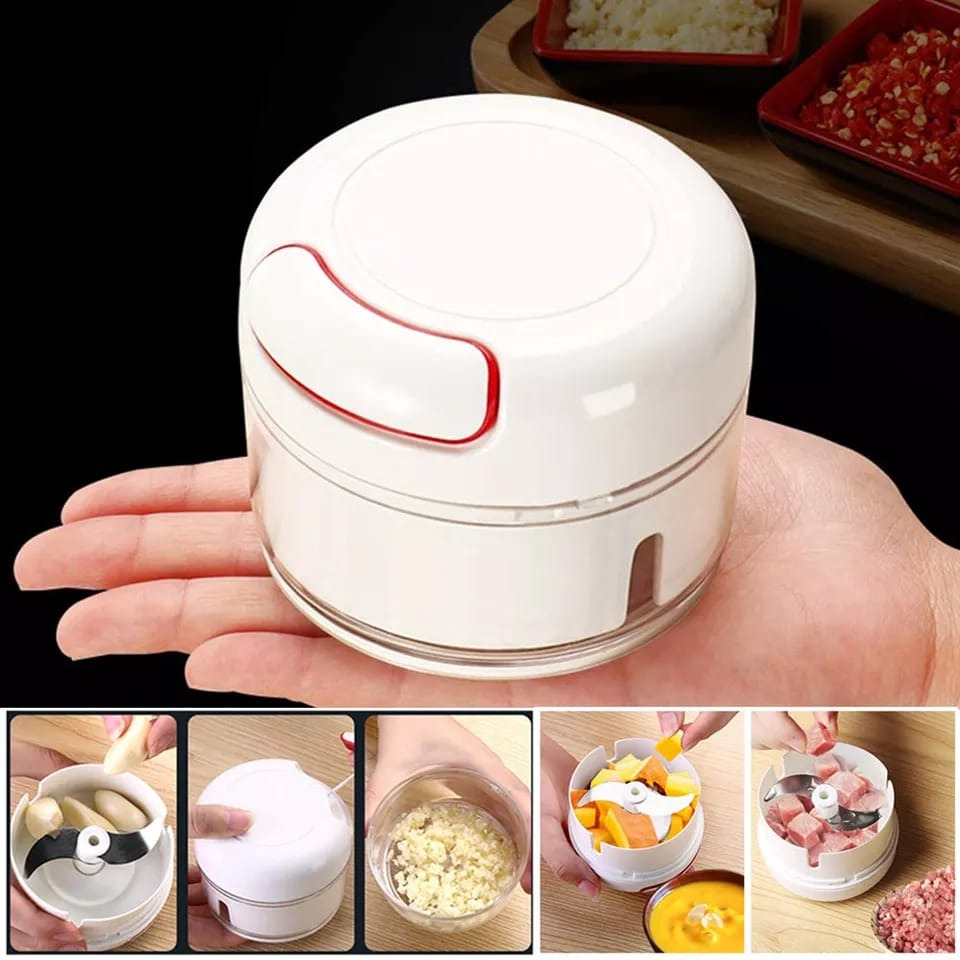 Mini Speedy Chopper | Manual Hand Pull | Garlic Slicer | For Vegetables, Fruits & Meat | High-Quality Kitchen Tool
