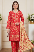 Aneela? Premium Embroidered Lawn 3PC Unstitched Suit with Printed Dupatta