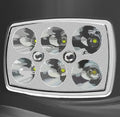 XBT-06 LED Fog Light High Motorcycle Square Headlight with Blue Mini Light for CD70 & 125cc Bikes