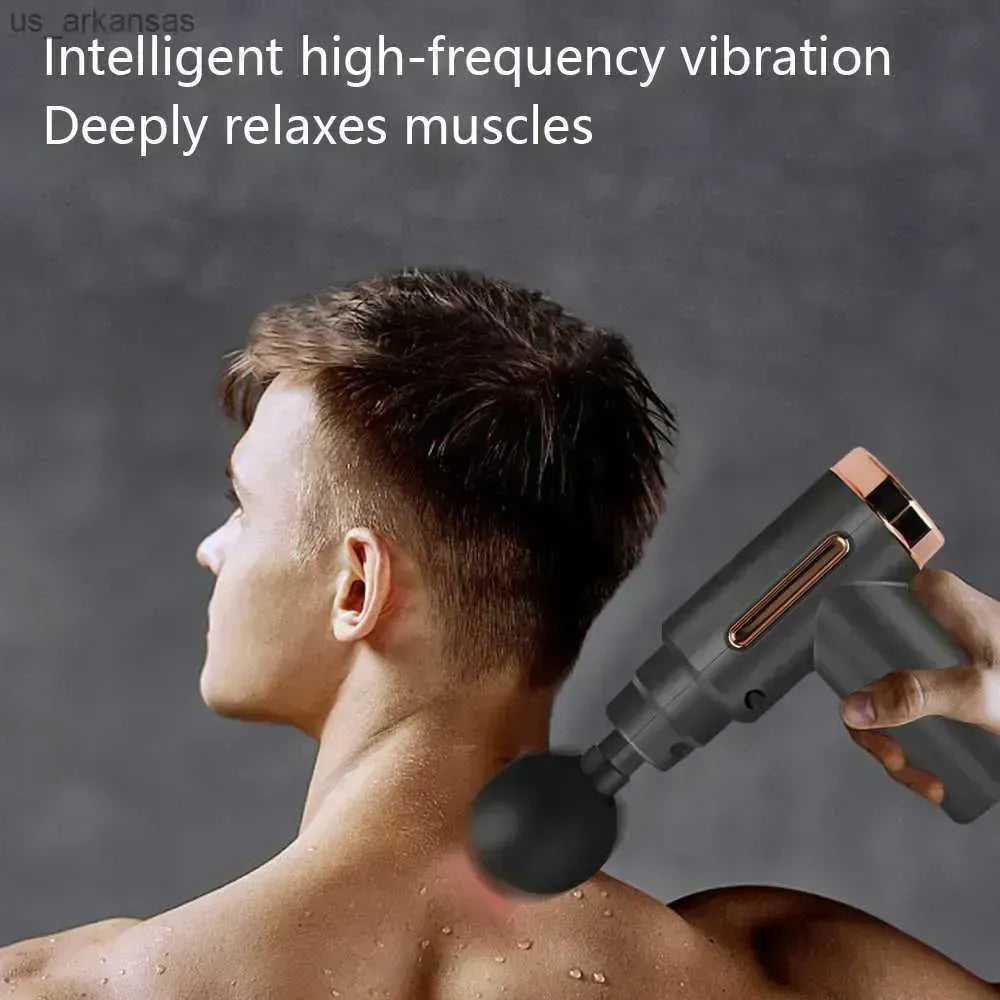 Professional Smart Percussion Massage Gun �High-Intensity Deep Tissue Muscle Massager With 4 Interchangeable Heads