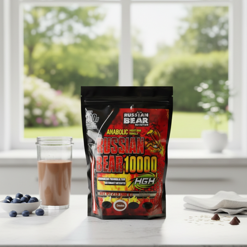 Russian Bear 10000 �Chocolate Anabolic Weight Gain Formula | High-Calorie Mass Gainer for Extreme Muscle - 2lbs Growth & Strength