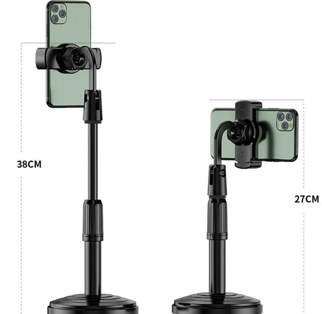 Adjustable Mobile Phone Stand with Flexible Gooseneck Arm & Stable Base for Recording, Live Streaming & Video Calls