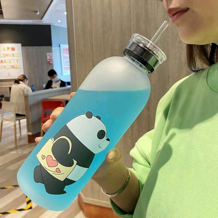 Stylish We Bare Bears Panda Water Bottle 1000ml