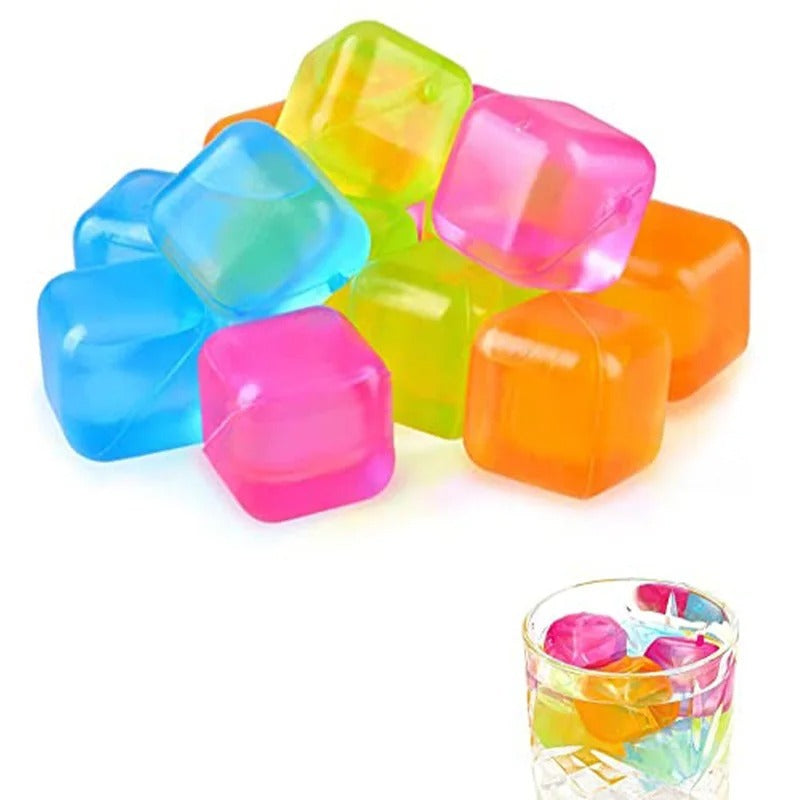 10PCS Reusable Ice Cubes �Random Shapes Multi-Color Collection