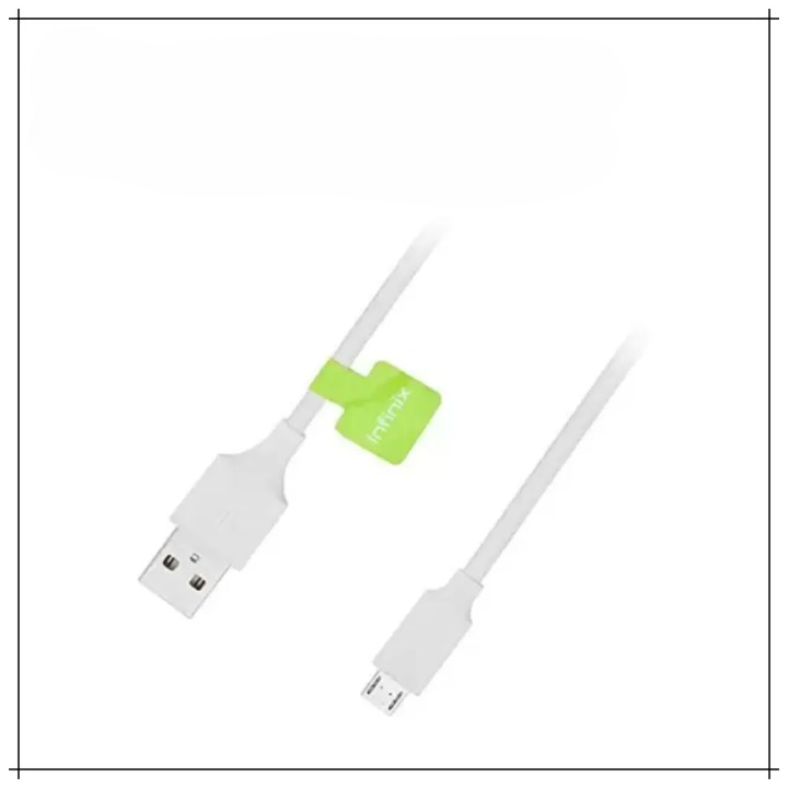 Infinix Copper Fast Charging Micro USB Data Cable �Durable White Charging & Sync Cable for Android Devices