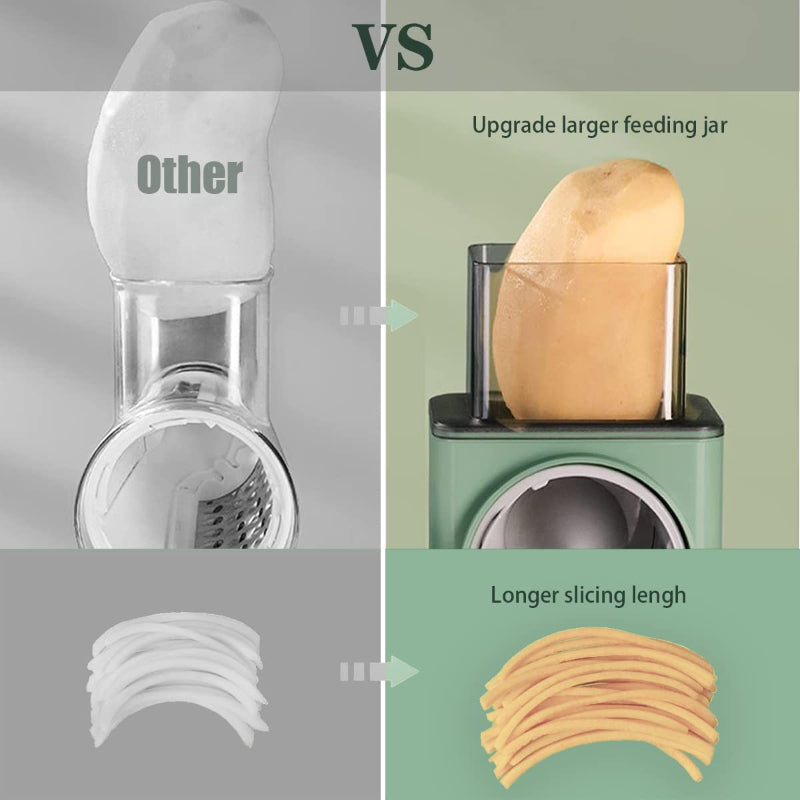 4 in 1 Multi-Function Vegetable Cutter & Slicer with Stainless Steel Blades �Manual Vegetable Chopper