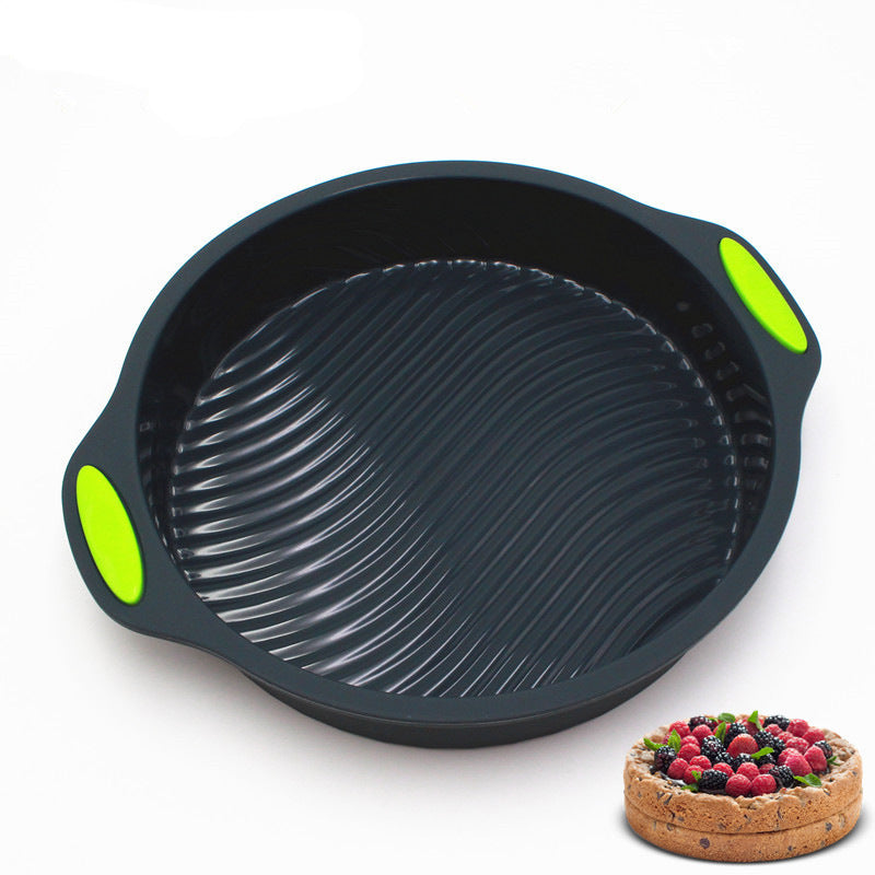 9 Inch Silicone Cake Mold with Green Handles