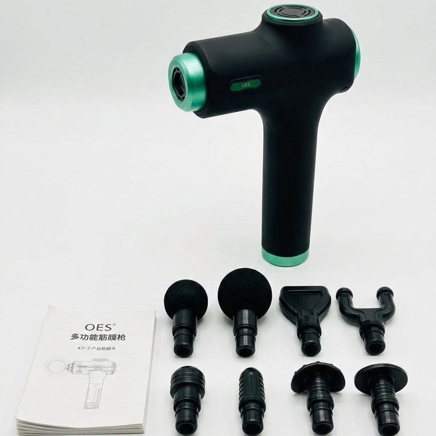 8 in 1 Multifunction Muscle Massage Gun �Deep Tissue Percussion Massager with 8 Interchangeable Heads
