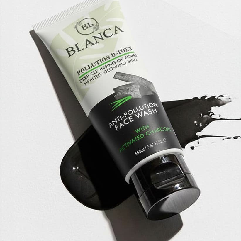 Blanca Pollution Detox Facewash With Charcoal Green Tea And Aloe Vera Deep Cleansing 100ml