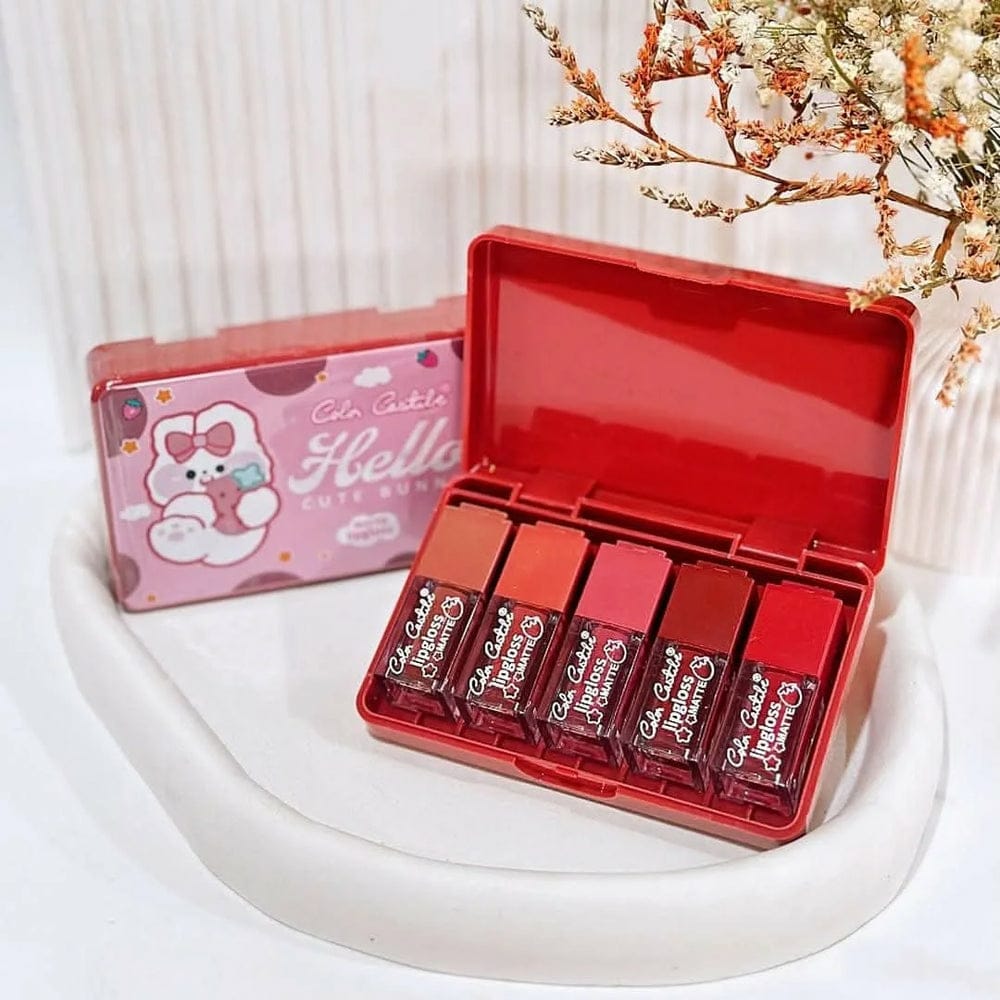 Color Castle Velvet Matte Long Lasting Lip Gloss Set �Pack of 5 - Multi Color