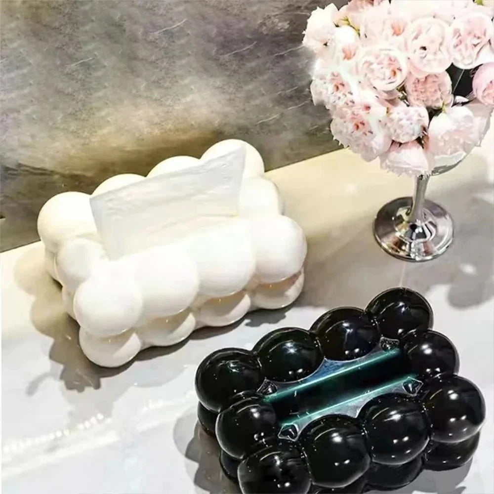 Bubble Shape Tissue Box Holder | Non-Slip Plastic Cover For Stylish Storage | Randam Color