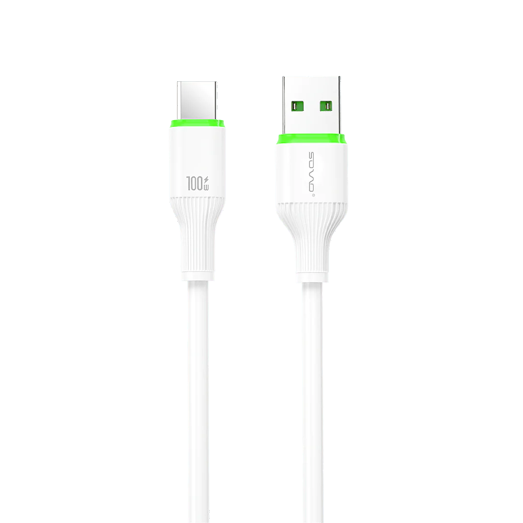 SOVO Type-C Fast Charging Data Cable �Quick Charge USB Cable for Android Devices �High-Speed Charging and Data Transfer �Durable Build �1 Meter Length �Universal Compatibility with Smartphones