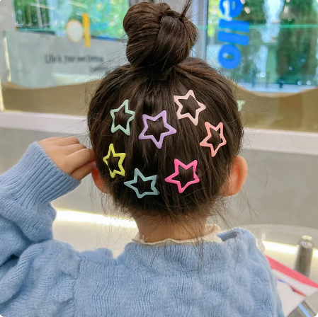 Pack Off 06? Star Design Girl Hair Clip | Hair Clip For Women | Best Quality Hair Clip ( Random Color )