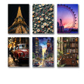 Set of 6 Premium Wall Art Photo Tiles �Modern Home Decor Sets 8x11