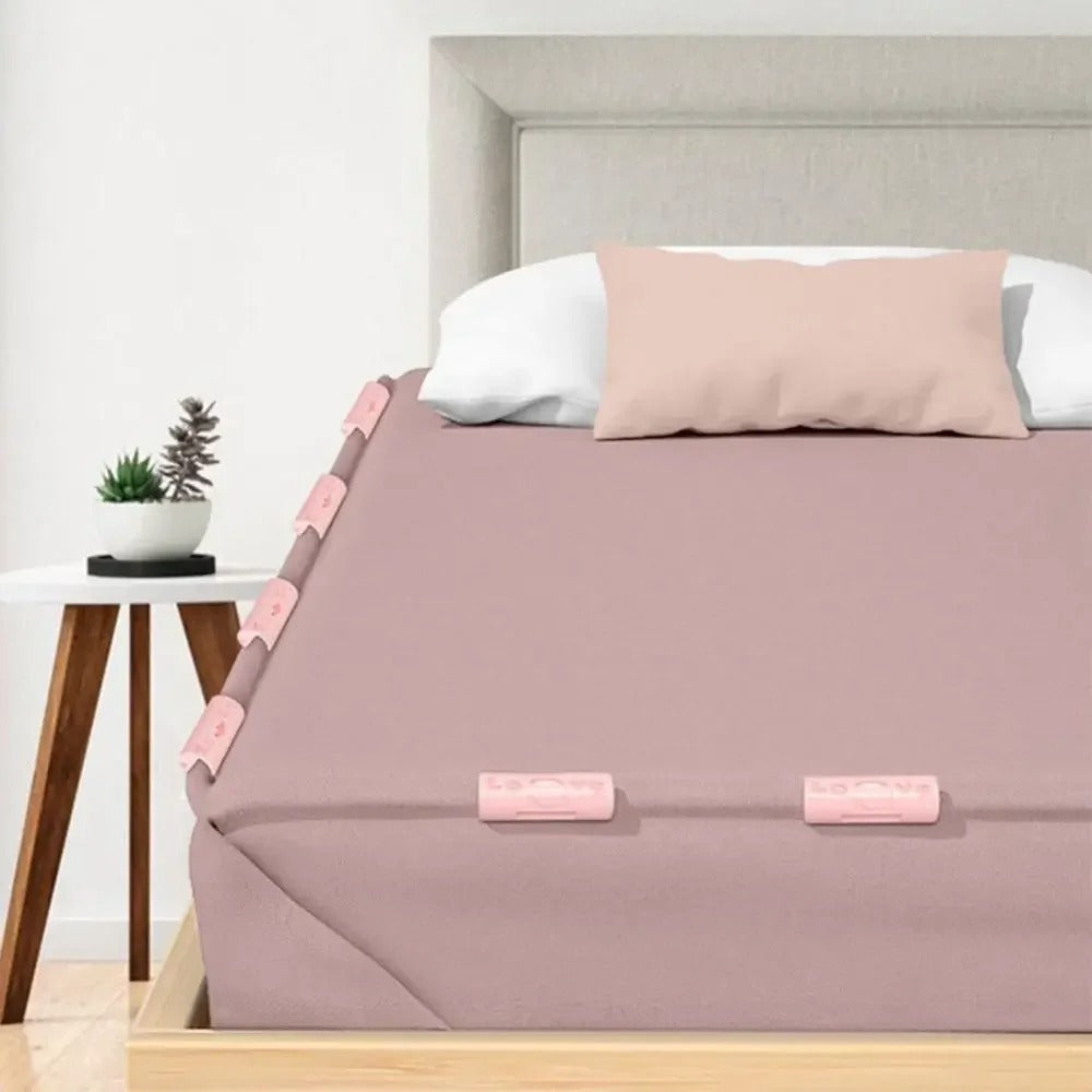 5Pcs BedSheet Clips | Non-Slip Plastic Clamps | Quilt, Blanket, Curtain & Cover Holder Buckles (Random colour)