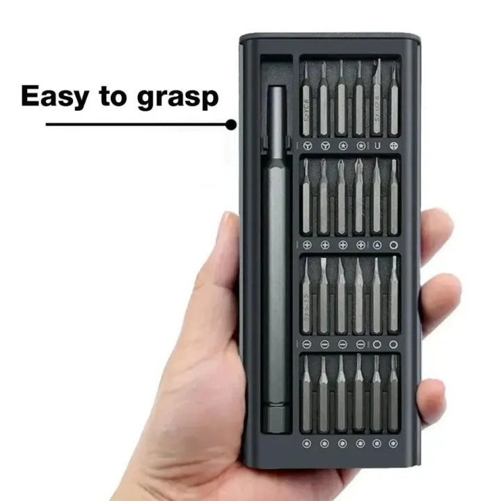 New Style 24-in-1 Precision Manual Tool Set �Professional Interchangeable Multi-Bit Toolkit with Slim Slider Housing