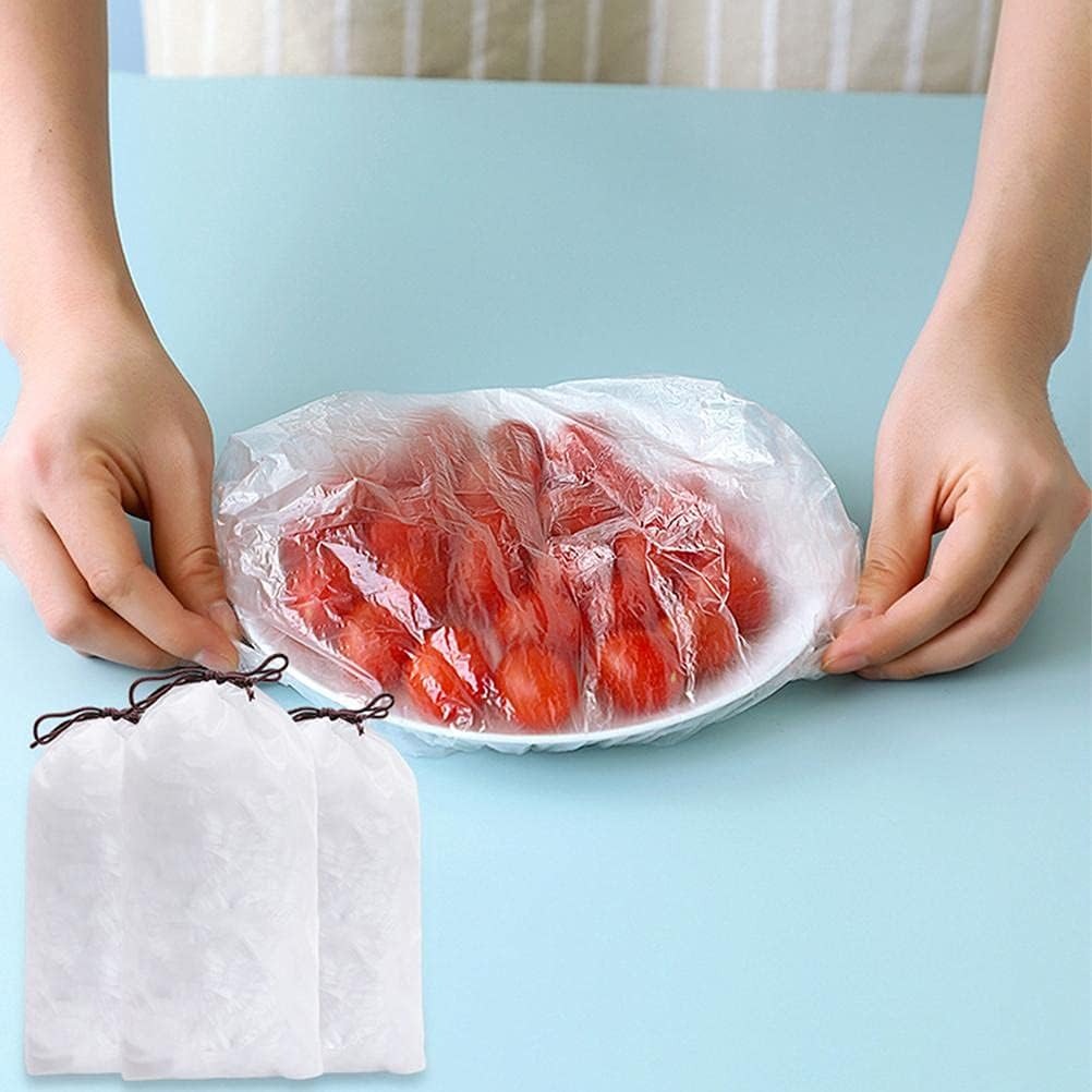 100pcs Disposable Flexible Transparent Plastic Food Storage