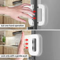 One-Hand Fridge Lock White ABS Plastic