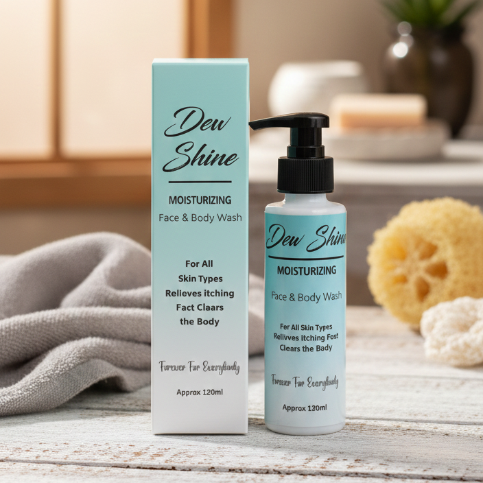 Dew Shine | Daily Radiance Boosting Moisturizing face and body wash  (All Day Hydration) 120 ML