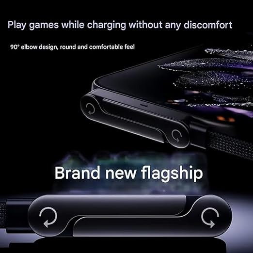 240W Type-C to Type-C Fast Charging Cable with Adjustable Stand �1.5M PD 3.1 90? Elbow Gaming Cable