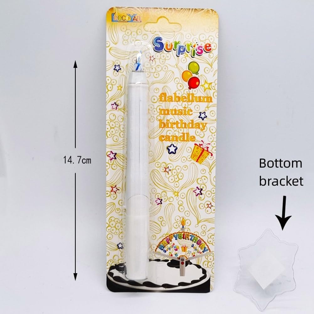 Flabellum Musical Birthday Candle �Rotating Flower Cake Candle with Music & Sparkling Flame Party Decoration
