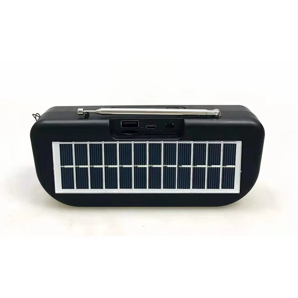 Portable Solar Rechargeable Radio With USB Charging Cable For Outdoor Use