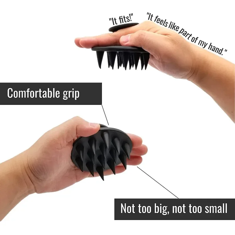 Head Cleansing &amp; Scalp Massage Brush �Soft Bristles for Wet &amp; Dry Use (Black color)