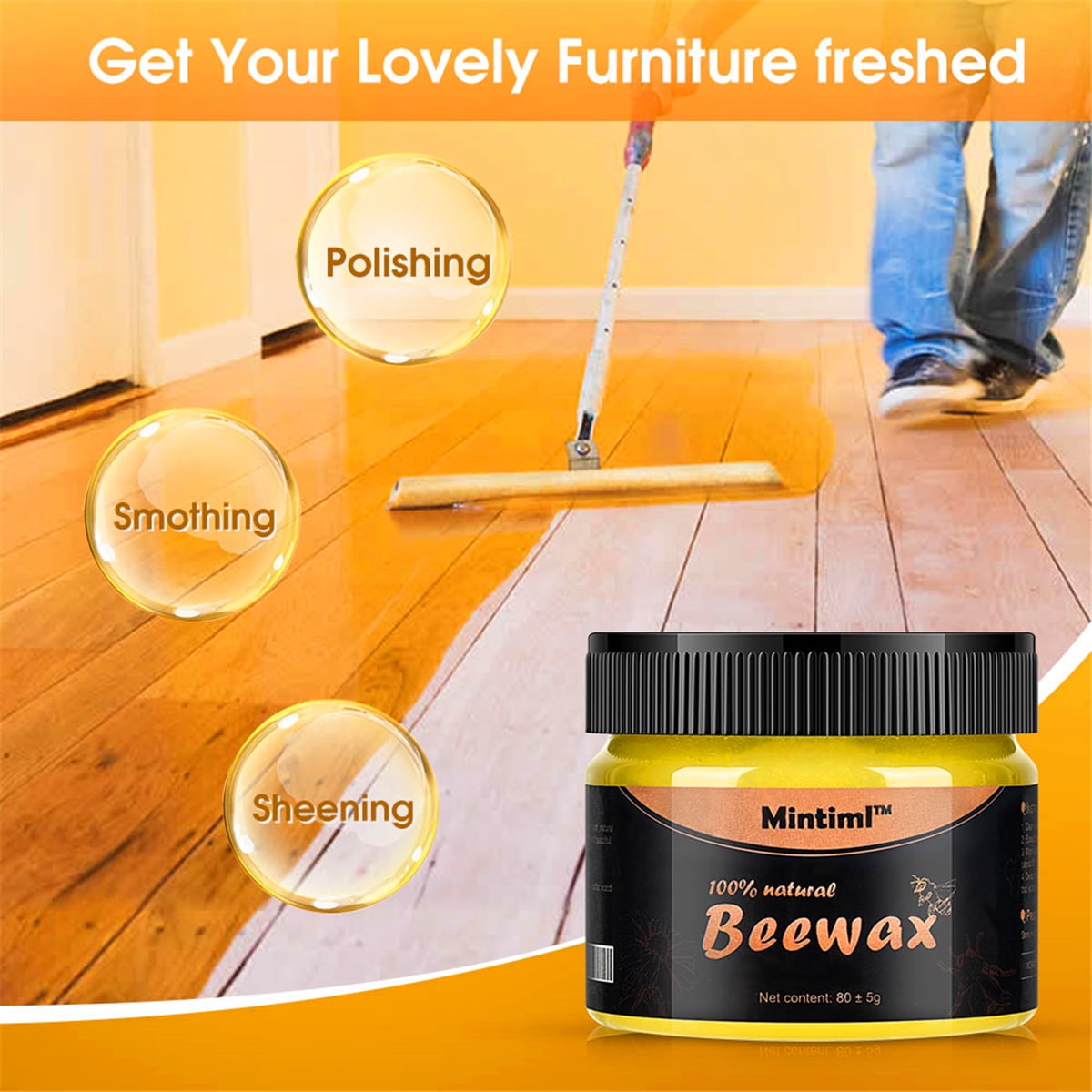Wax Wood Seasoning Beewax Polish - Complete Solution Furniture Care Polishing Beewax | Best Polish - Pack Off 01
