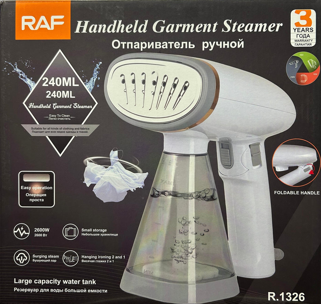 RAF Handheld Garment Steamer Iron 240ML Foldable Portable Steam Iron for Clothes R.1326