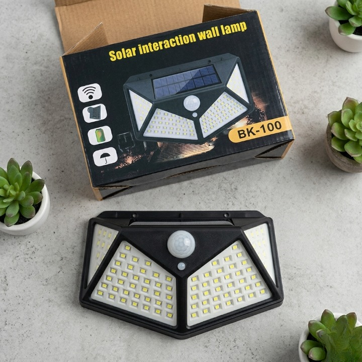 100 LED Solar Power Sensor Wall Light