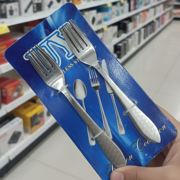 6 Pcs Stainless Steel Table Fork Set | Premium Quality | Durable & Dishwasher Safe | Elegant Design