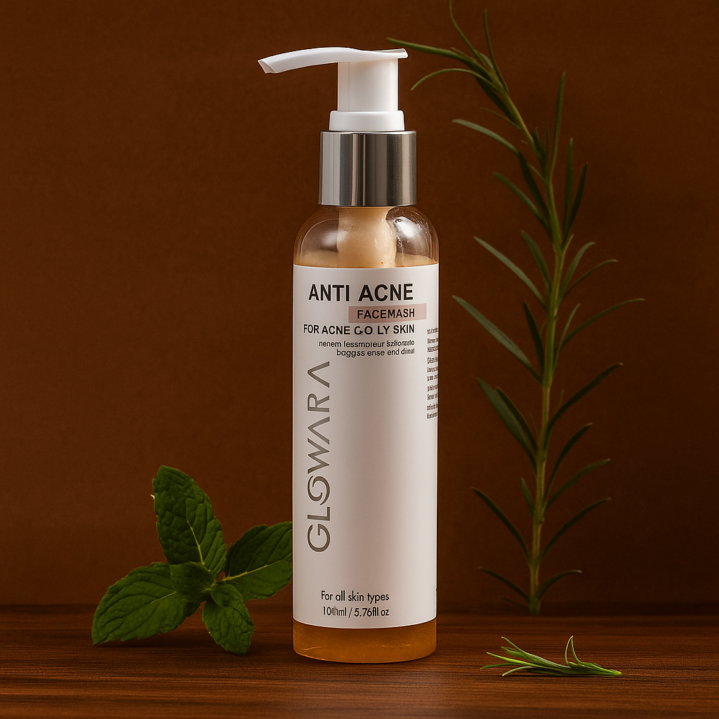 Glowara Anti Acne Face Wash �Deep Cleansing Formula with Anti-Microbial & Oil-Control Ingredients for Clear, Smooth & Acne-Free Skin