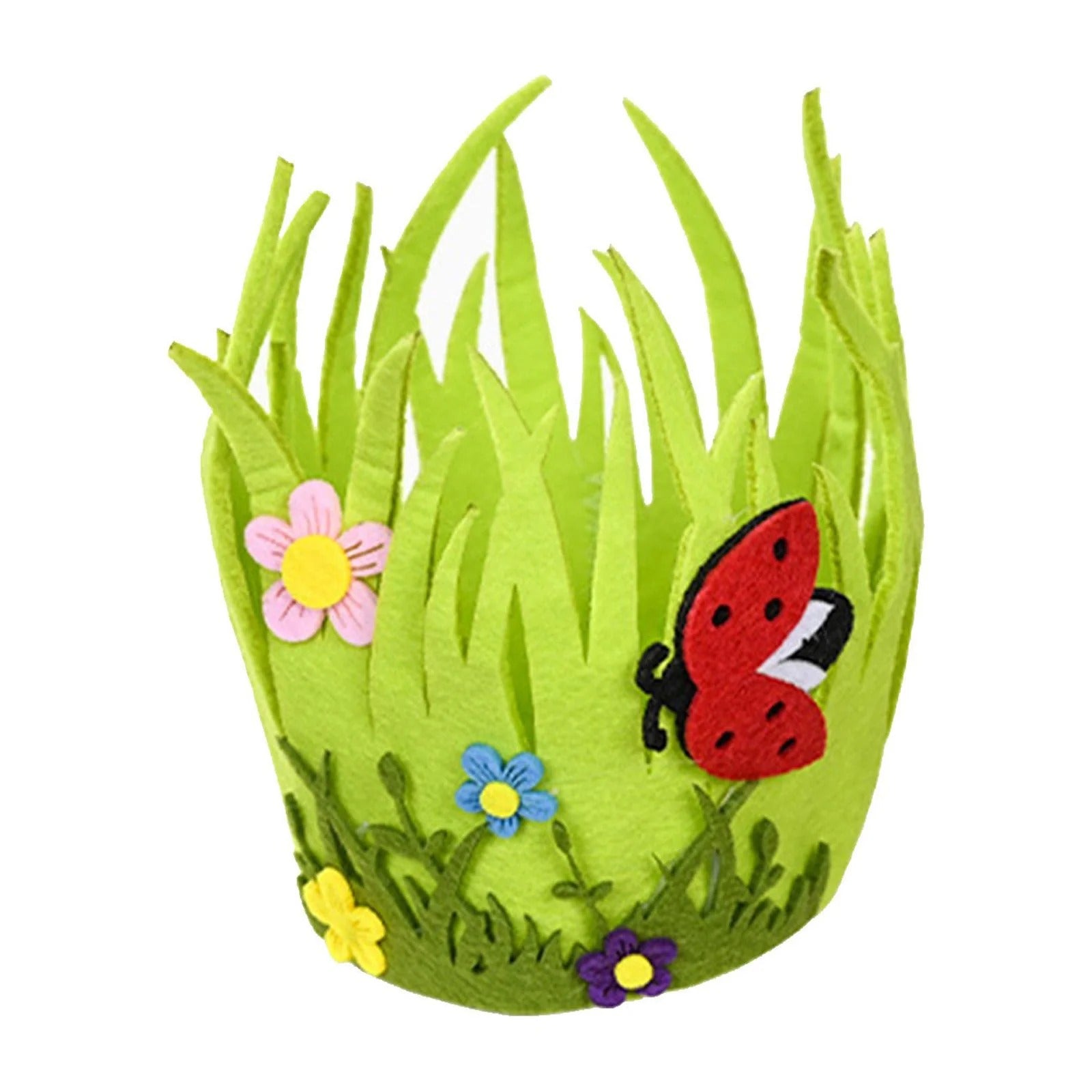 Easter Baskets �Portable Round Non-Woven Buckets for Kids & Adults | Small Woven Party & Birthday Decoration Supplies