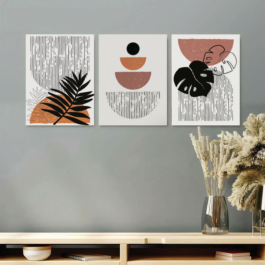 Set of 3 Premium Wall Art Photo Tiles �Modern Home Decor Sets  8x11
