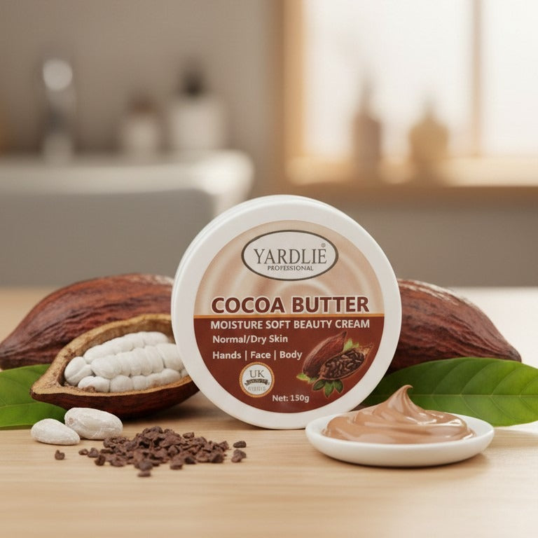 Yardlie Professional Cocoa Butter Moisture Soft Beauty Cream  for Smooth Glowing Skin - 150g