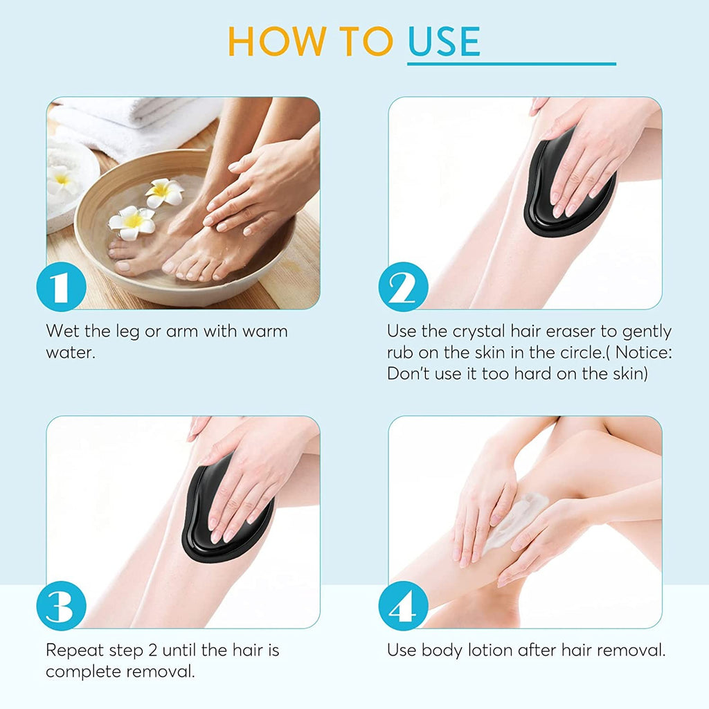 Magic Crystal Hair Remover Bleame Crystal Hair Eraser �Painless Exfoliation Hair Removal Tool For Arms Legs Back   (random color)