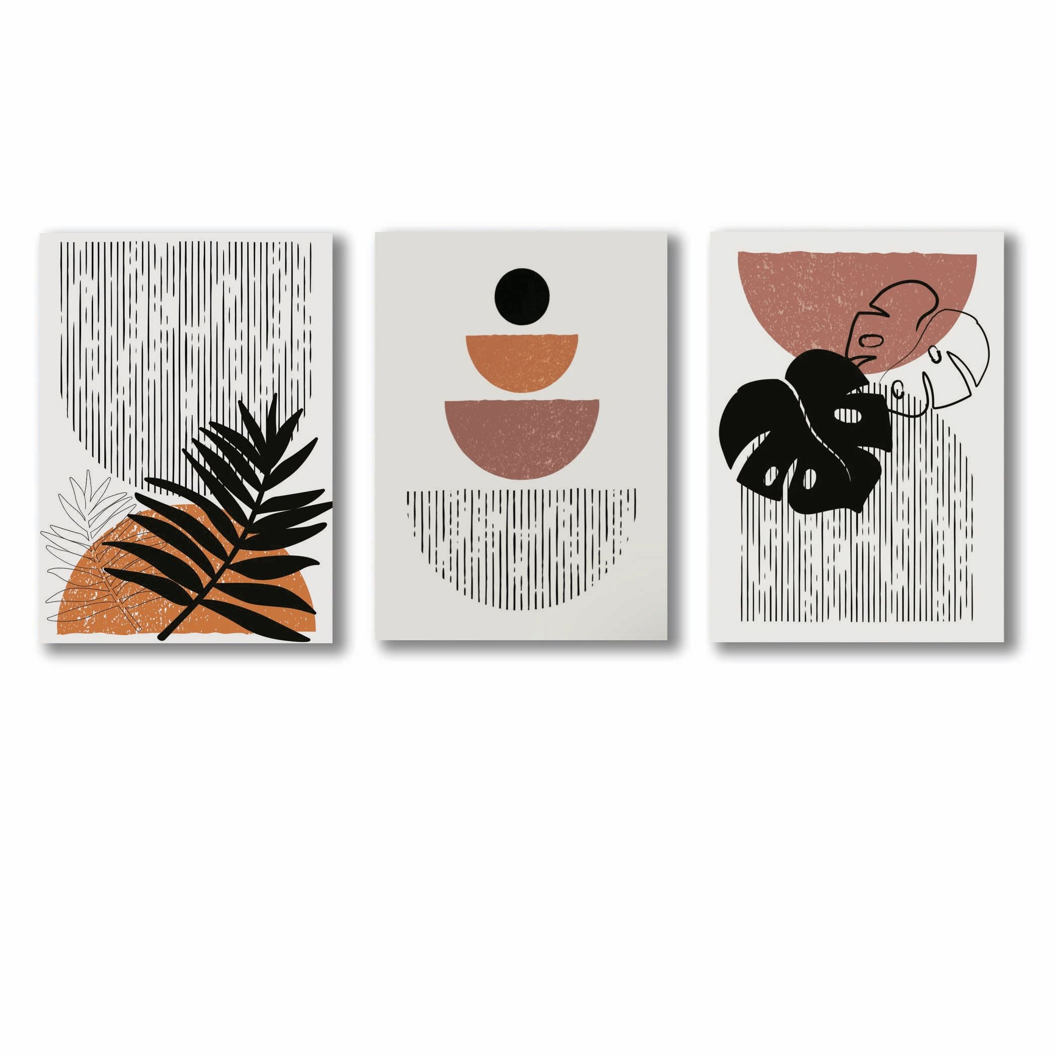 Set of 3 Premium Wall Art Photo Tiles �Modern Home Decor Sets  8x11