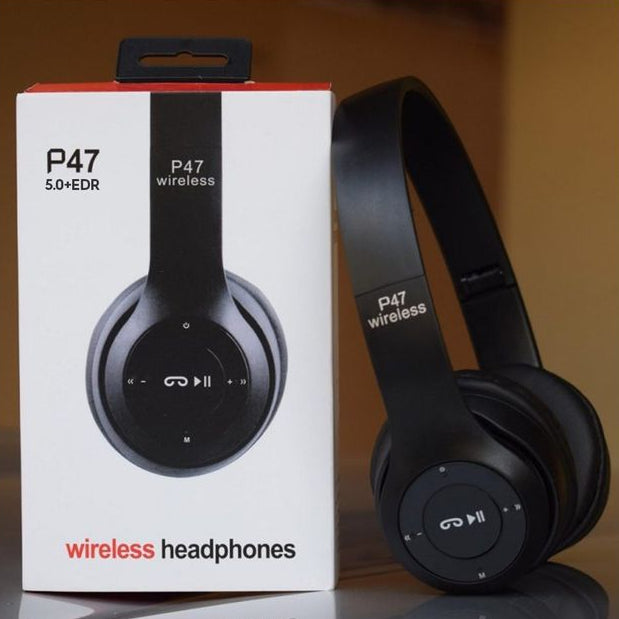 Long Listening Battery Fast Charging Wireless Bluetooth 5.1 Headphones With SD Card Function �P47 Model | Random Color